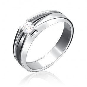 Кольцо из белого золота Platina с фианитом 01-5177-00-501-1120-38 фото