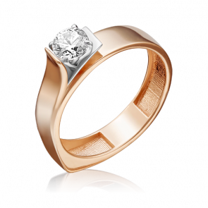 Кольцо из комбинированного золота Platina с бриллиантом 01-5181-00-101-1111-30 фото