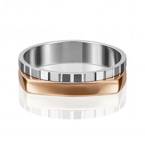Обручальное кольцо из комбинированного золота 4,5 мм Platina 01-5183-00-000-1111-39 фото