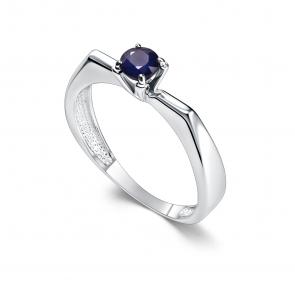 Серебряное кольцо АЛЬКОР с сапфиром 01-5184/000С-00 фото