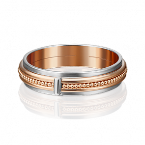 Обручальное кольцо из комбинированного золота 5 мм Platina 01-5188-00-000-1111-39 фото