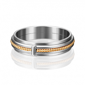 Обручальное кольцо из комбинированного золота Platina 01-5188-00-000-1121-39 фото