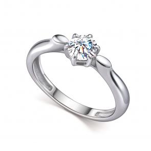 Серебряное кольцо АЛЬКОР с муассанитом 01-5188/000М-00 фото