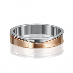 Обручальное кольцо из комбинированного золота Platina 01-5193-00-000-1111-39 фото