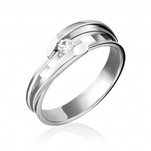 Кольцо из белого золота Platina с бриллиантом 01-5199-00-101-1120-30 фото