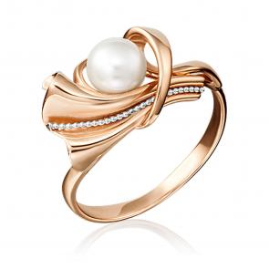 Золотое кольцо Platina с жемчугом 01-5202-00-301-1110-31 фото