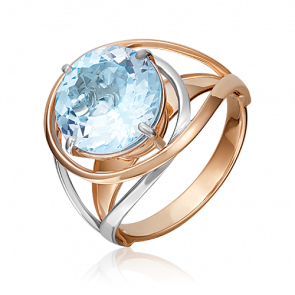 Золотое кольцо Platina с топазом 01-5203-00-201-1110-46 фото