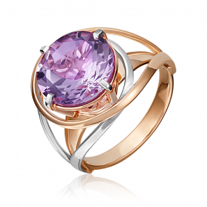 Золотое кольцо Platina с аметистом 01-5203-00-203-1110-46 фото