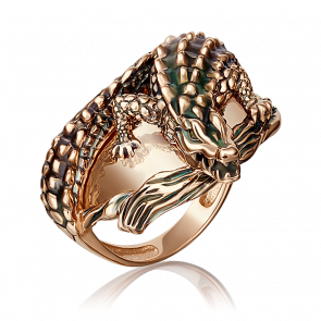 Золотое кольцо Platina с эмалью 01-5205-00-000-1110 фото