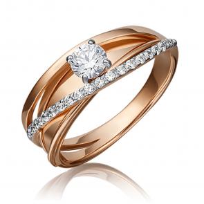 Кольцо из комбинированного золота Platina с фианитом 01-5210-00-501-1111-67 фото