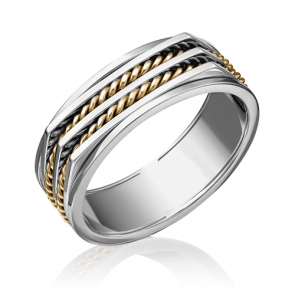 Кольцо из комбинированного золота Platina 01-5214-00-000-1121-48 фото