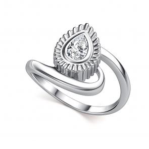 Серебряное кольцо АЛЬКОР с фианитом 01-5219/00КЦ-00 фото