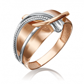 Кольцо из комбинированного золота Platina 01-5223-00-000-1111-64 фото