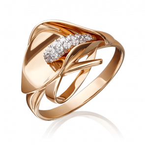 Золотое кольцо Platina с фианитом 01-5227-00-401-1110-23 фото