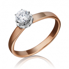 Кольцо из комбинированного золота Platina с фианитом 01-5234-00-501-1111-38 фото