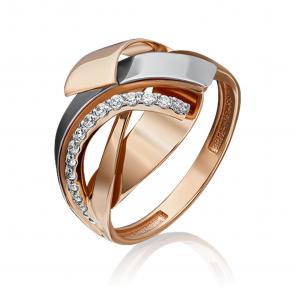 Кольцо из комбинированного золота Platina с фианитом 01-5236-00-401-1111-64 фото