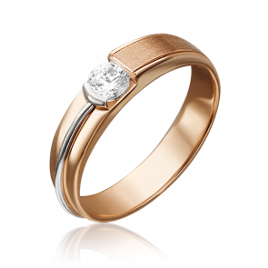 Золотое кольцо Platina с фианитом 01-5244-00-401-1110 фото