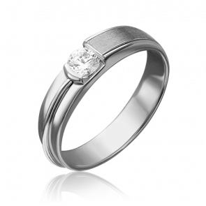Кольцо из белого золота Platina с фианитом 01-5244-00-401-1120 фото