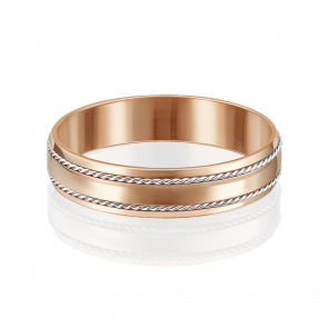 Обручальное кольцо из комбинированного золота Platina 01-5246-00-000-1111-39 фото