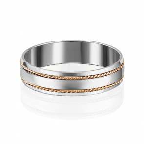Обручальное кольцо из комбинированного золота Platina 01-5246-01-000-1111-39 фото