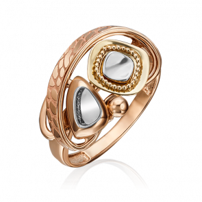Кольцо из комбинированного золота Platina 01-5252-00-000-1140-48 фото