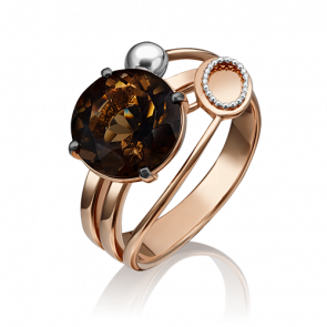 Золотое кольцо Platina с кварцем 01-5253-00-202-1110-46 фото