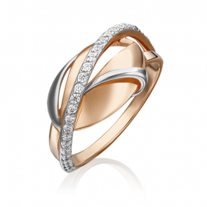 Золотое кольцо Platina с фианитом 01-5269-00-401-1110-48 фото