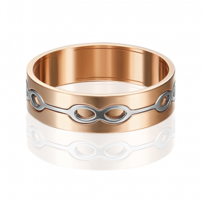 Обручальное кольцо из комбинированного золота Platina 01-5280-00-000-1111-39 фото