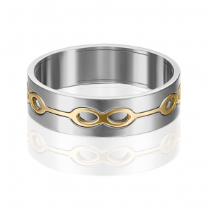 Обручальное кольцо из комбинированного золота Platina 01-5280-00-000-1121-39 фото