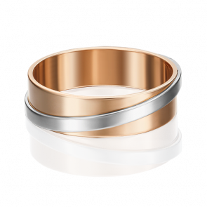 Обручальное кольцо из комбинированного золота Platina 01-5282-00-000-1111-39 фото