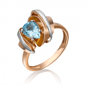 Золотое кольцо Platina с топазом 01-5290-00-201-1110-57 фото