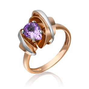 Золотое кольцо Platina с аметистом 01-5290-00-203-1110-57 фото
