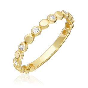 Кольцо из лимонного золота Platina с фианитом 01-5291-00-401-1130-48 фото