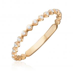 Золотое кольцо Platina с фианитом 01-5294-00-401-1110-48 фото