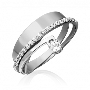 Кольцо из белого золота Platina с фианитом 01-5302-00-401-1120-03 фото
