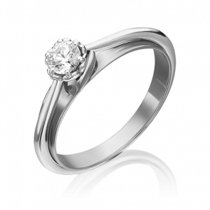Кольцо из белого золота Platina с фианитом 01-5305-00-401-1120 фото