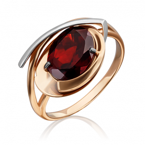 Золотое кольцо Platina с гранатом 01-5309-00-204-1110-46 фото