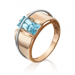 Кольцо из комбинированного золота Platina с топазом 01-5312-00-201-1111-46 фото