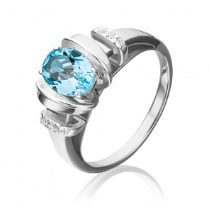 Кольцо из белого золота Platina с топазом 01-5315-00-201-1120-57 фото