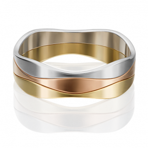Обручальное кольцо из комбинированного золота Platina 01-5316-00-000-1140-39 фото