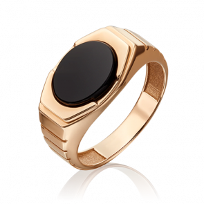 Золотое кольцо Platina с ониксом 01-5325-00-281-1110-46 фото