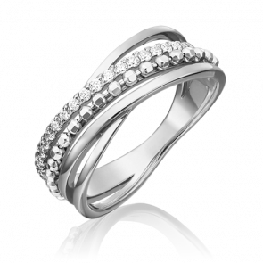 Кольцо из белого золота Platina с фианитом 01-5327-00-401-1120-03 фото