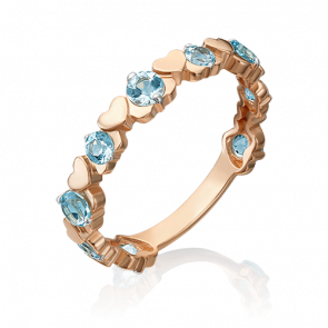 Золотое кольцо Platina с топазом 01-5329-00-201-1110-57 фото