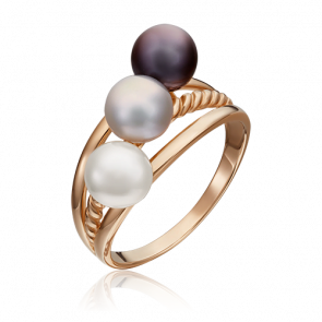 Золотое кольцо Platina с жемчугом 01-5331-01-301-1110-31 фото