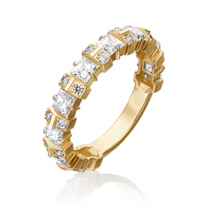 Кольцо из лимонного золота Platina с фианитом 01-5332-00-501-1130-38 фото