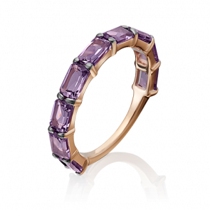 Золотое кольцо Platina с аметистом 01-5335-00-203-1110-46 фото