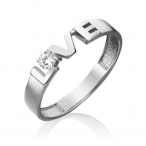 Кольцо из белого золота Platina с фианитом 01-5340-00-401-1120-03 фото