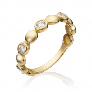 Кольцо из лимонного золота Platina с фианитом 01-5344-00-501-1130-38 фото