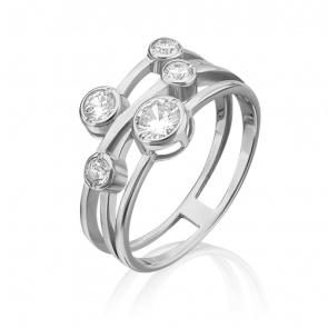 Серебряное кольцо Platina с фианитом 01-5354-00-401-0200-69 фото