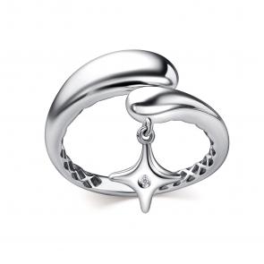 Серебряное кольцо АЛЬКОР с бриллиантом 01-5358/000Б-00 фото